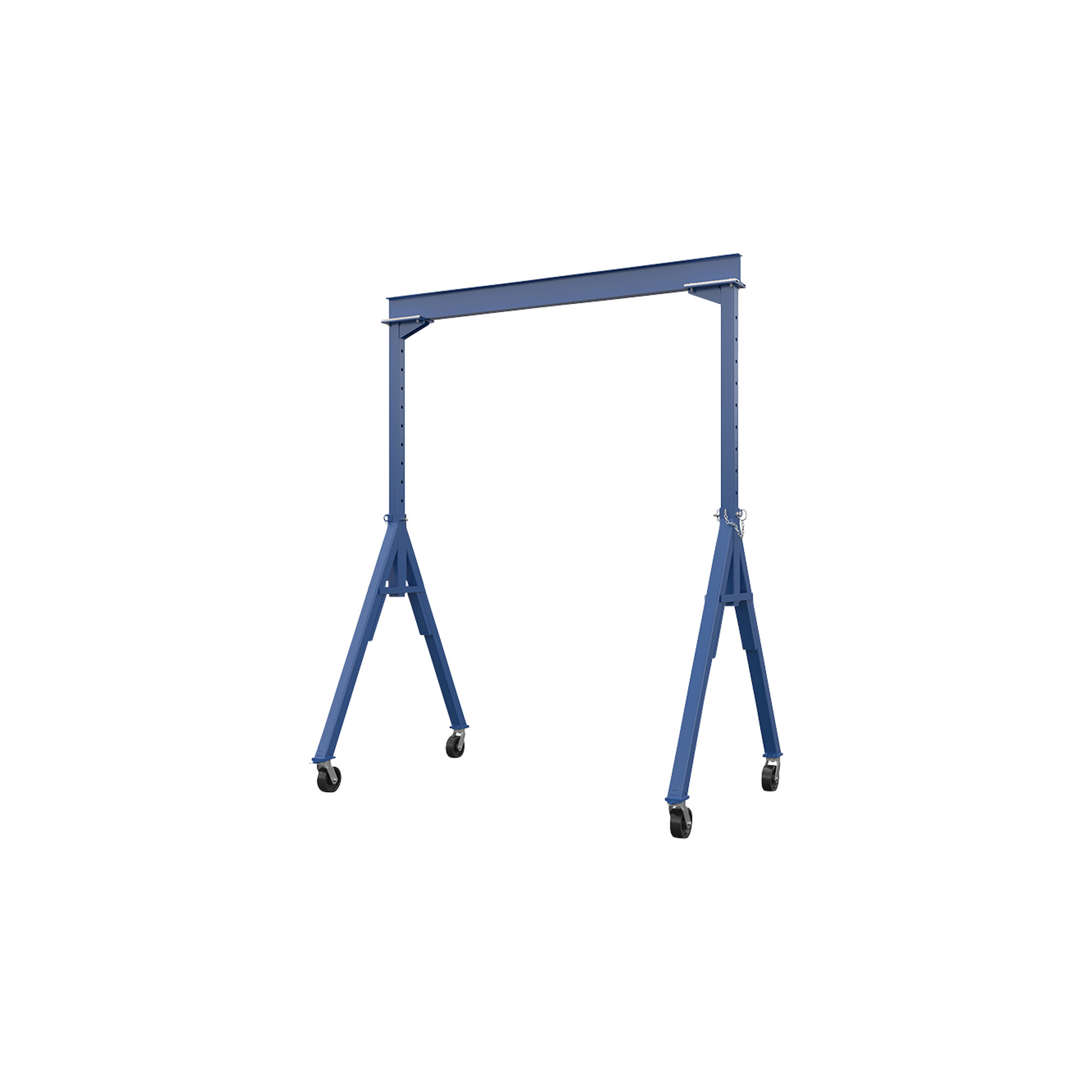 Vestil Steel Adjustable Height Gantry Crane with Phenolic Casters - 6,000-Lb. Capacity, 10ft. x 12ft.1in., Blue, Model# AHS-6-10-12